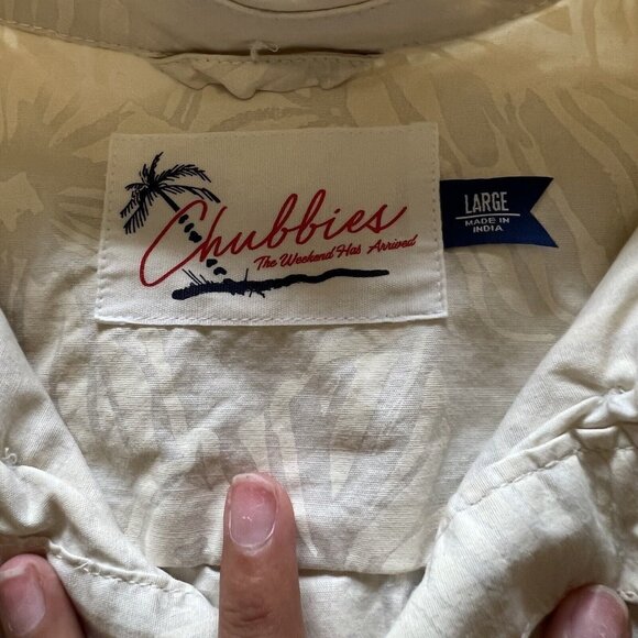 Chubbies Floral Button Short Sleeve Weekend Has Arrived Size‎ L Hawaiian Shirt - Picture 3 of 10